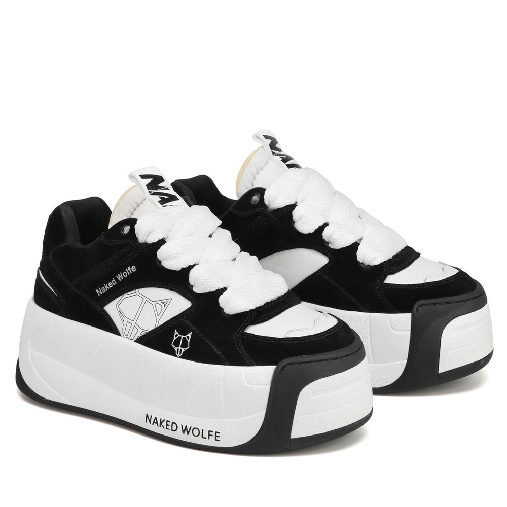 Naked Wolfe Snatch Black Chunky Platform Sneakers Size 6.5